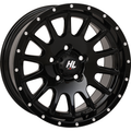 HL25 Wheel - 15x7 Black with Bolt-In Center Cap Front and Rear by High Lifter