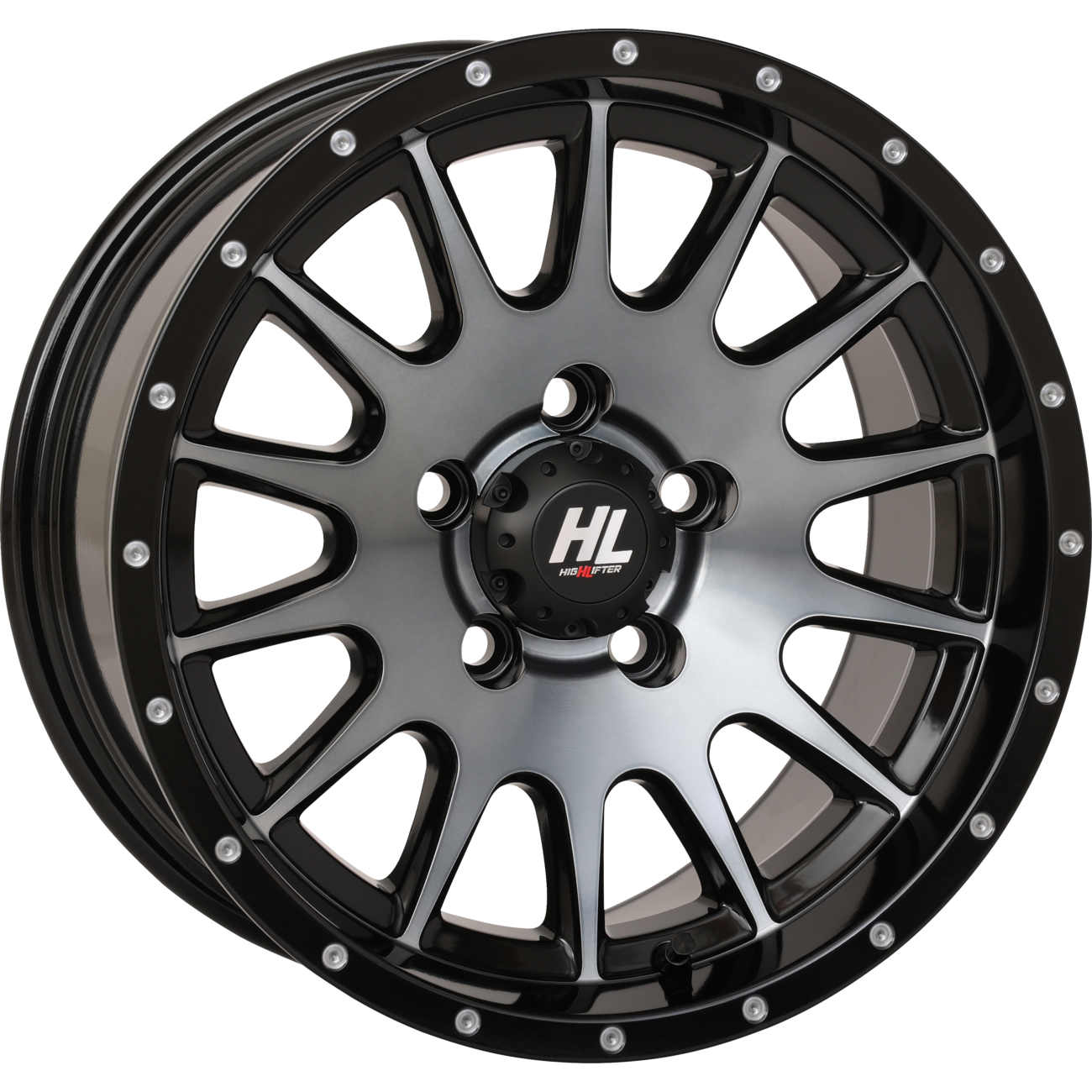 HIGH LIFTER HL25 15x7 Wheel with Dark Tint Gray Finish - Front/Rear, Part Number 15HL25-1655