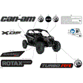 BODY - DECALS - 2025 CAN AM MAVERICK TURBO RR X DS 64 INCH - TIMELESS BLACK METALLIC - 64" WIDTH CALI