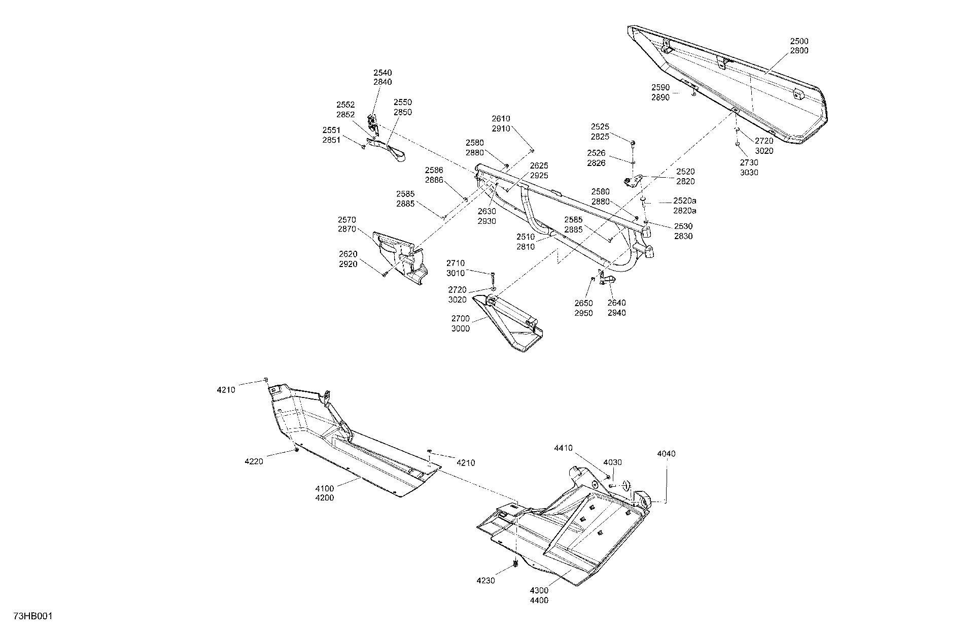 An Image of a Genuine Can-Am Parts Schematic Diagram showing the schematic - BODY - DOORS