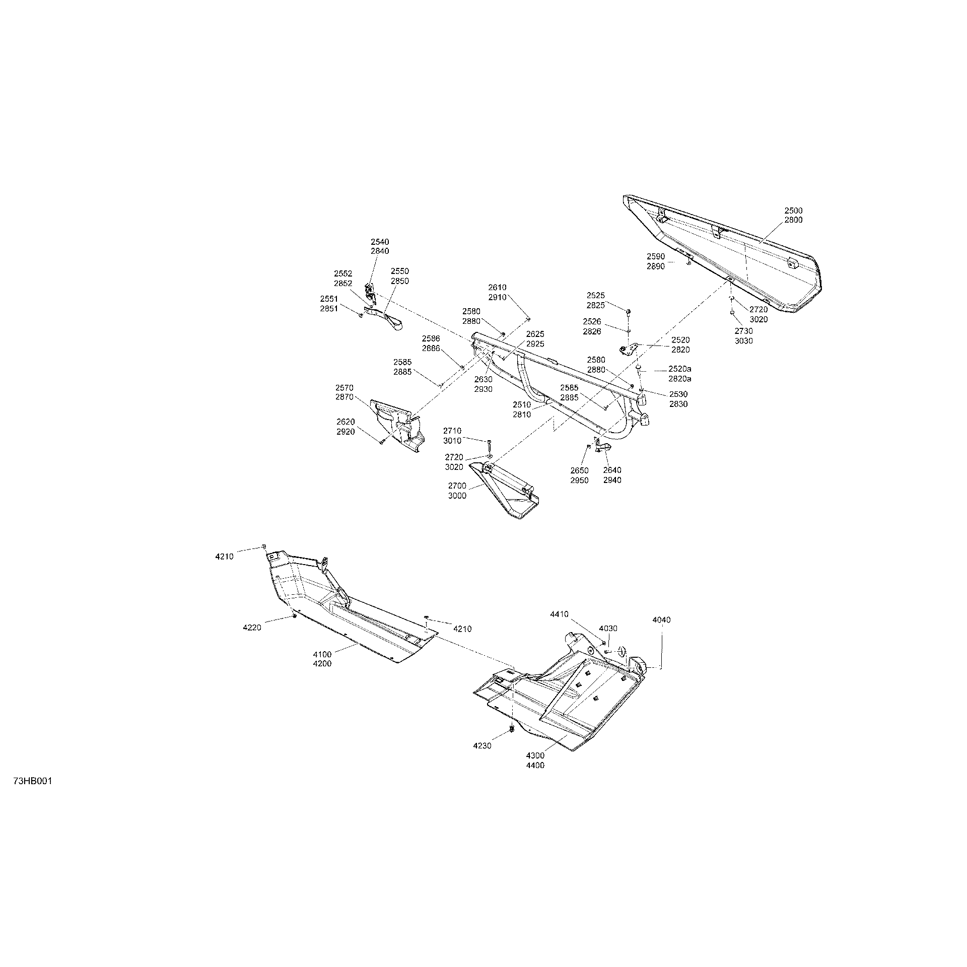 An Image of a Genuine Can-Am Parts Schematic Diagram showing the schematic - BODY - DOORS