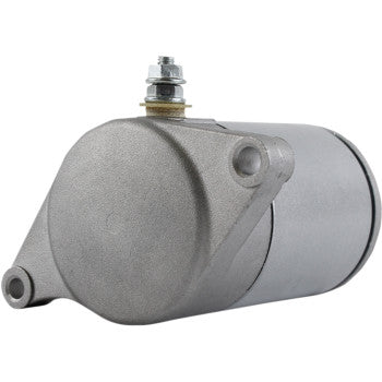 A close-up of the Starter Motor by Parts Unlimited, a small cylindrical metal unit with copper bushings and a top bolt, built for automotive or machinery use and engineered to deliver durable performance that meets OEM standards.