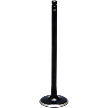 The Kawasaki Intake Valve 30.00 mm Standard by Kibblewhite, CNC machined with a long, thin stem and flat circular base, stands upright against a white background, showcasing the precision engineering of Kibblewhite valves.