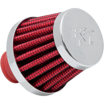 Rubber Base Crankcase Vent Filter Red 3/8" ID by K&N