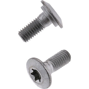 Set of two M8 x 20mm silver steel subframe bolts with flanged heads and star-shaped drive sockets.