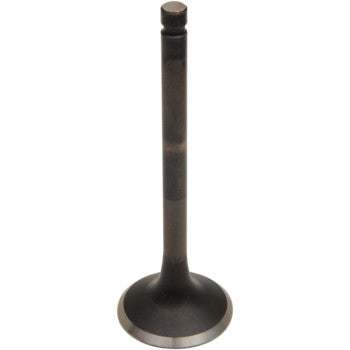 The Yamaha Exhaust Valve by Wiseco, featuring a round flat base and long cylindrical stem with CVD wear reducers, stands upright on a plain white background.
