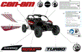 BODY - DECALS - 2025 CAN AM MAVERICK TURBO RS 72 INCH - FIERY RED METALLIC - 72" WIDTH