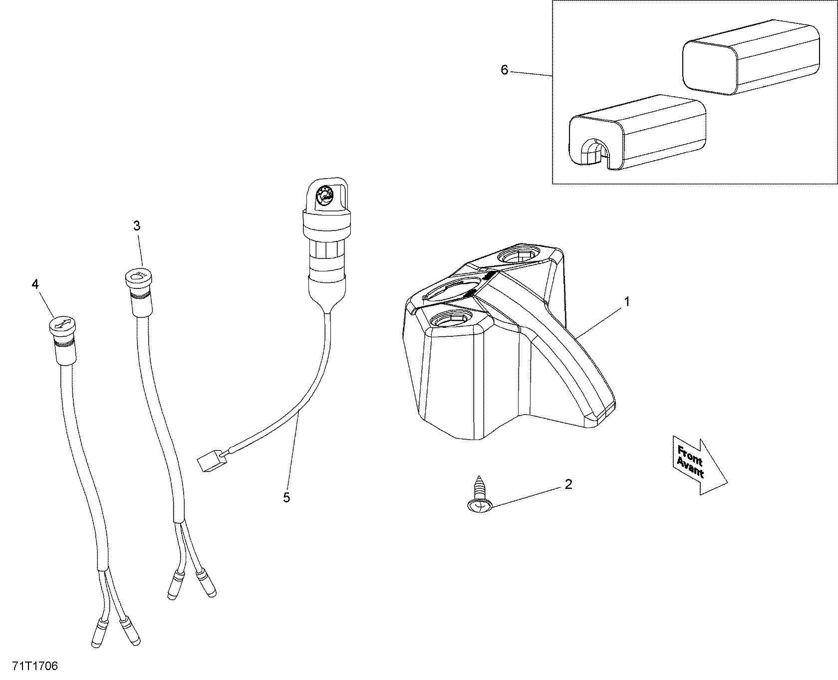 An Image of a Genuine Can-Am Parts Schematic Diagram showing the schematic - INDICATOR LIGHTS AND COVER