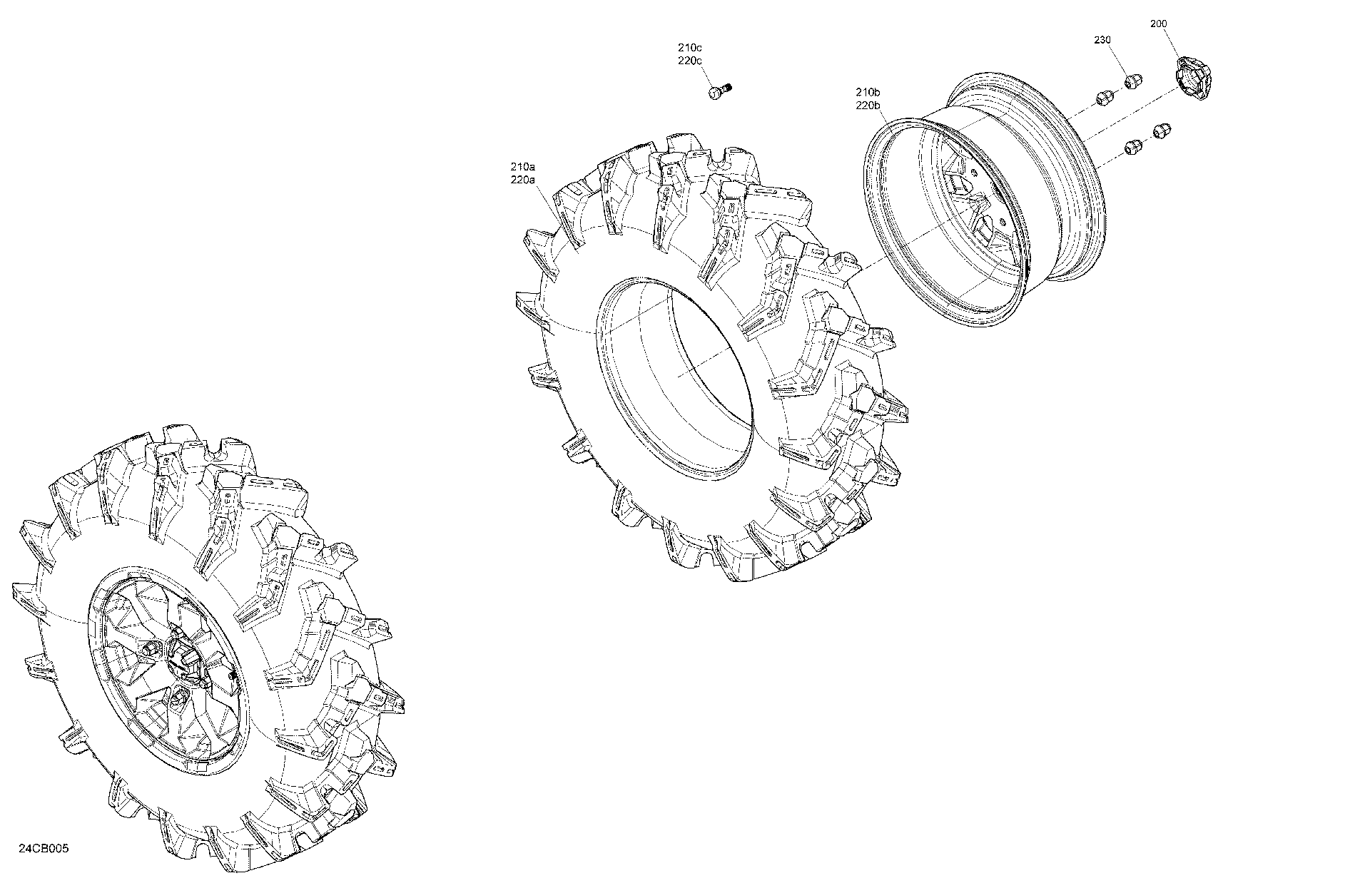 An Image of a Genuine Can-Am Parts Schematic Diagram showing the schematic - DRIVE - FRONT WHEELS