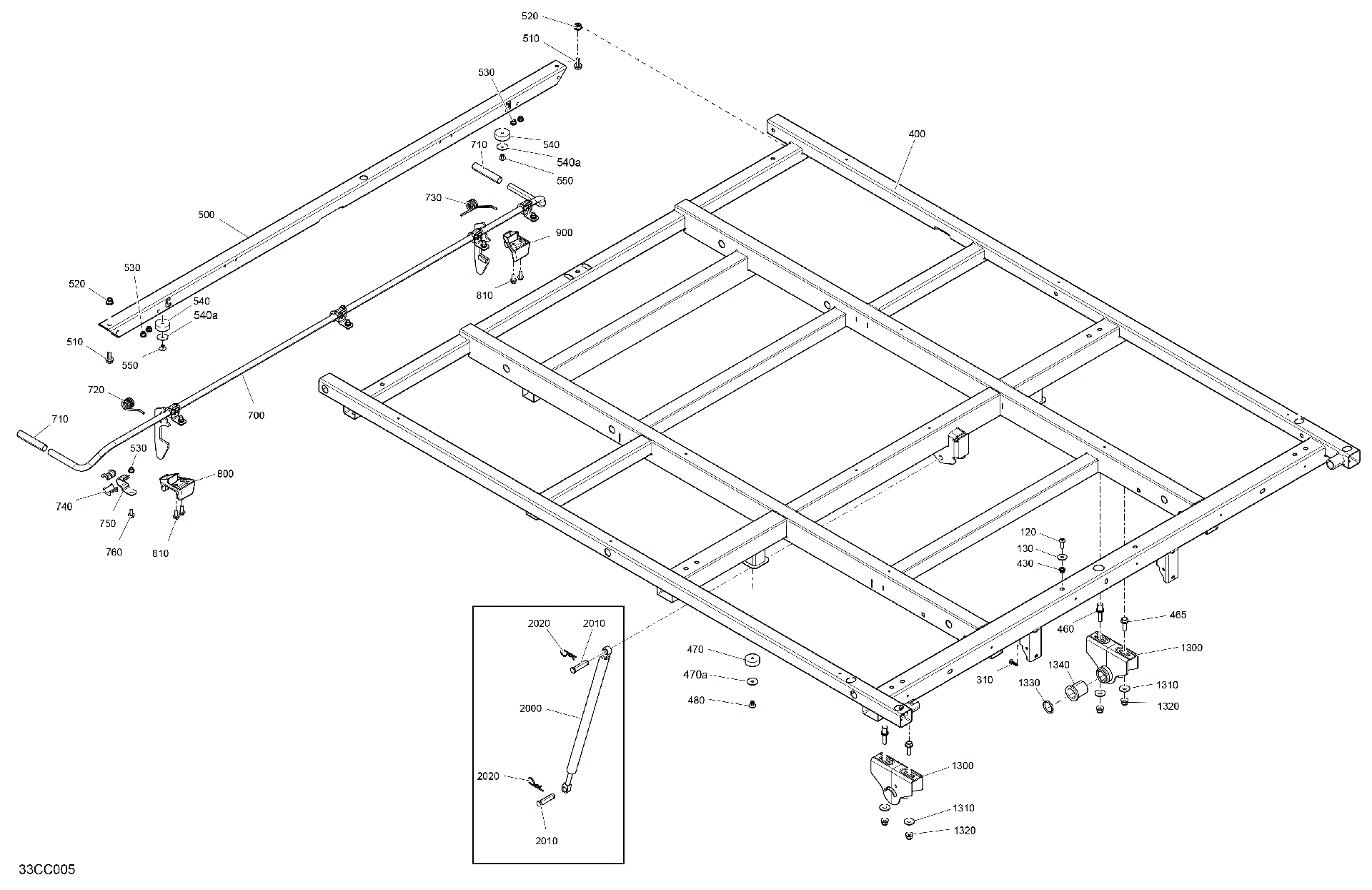 An Image of a Genuine Can-Am Parts Schematic Diagram showing the schematic - BODY - CARGO - LOWER SECTION