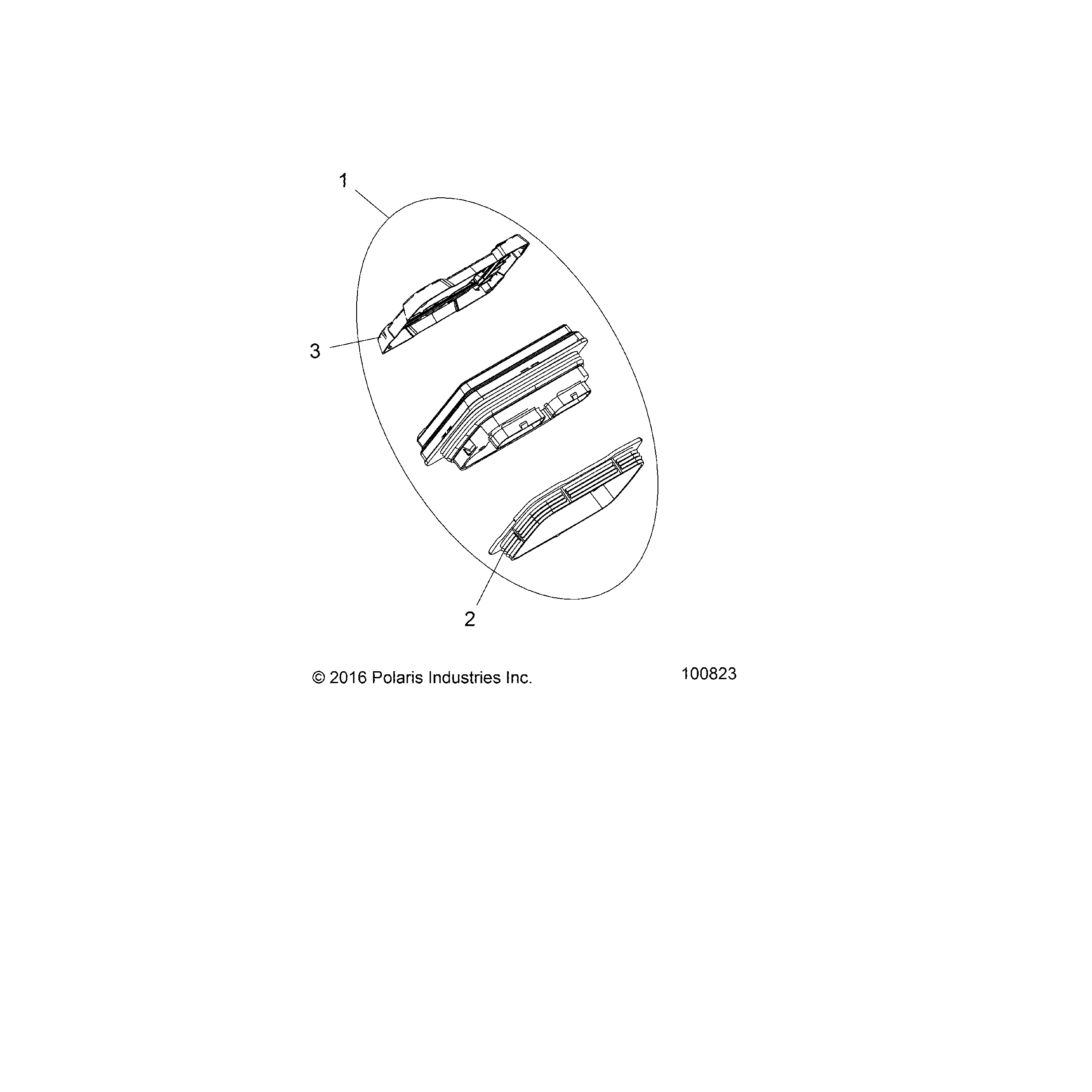 An Image of a Genuine Polaris Parts Schematic Diagram showing the schematic - ELECTRICAL: GAUGES and INDICATORS - 2017 POLARIS SPORTSMAN XP 1000
