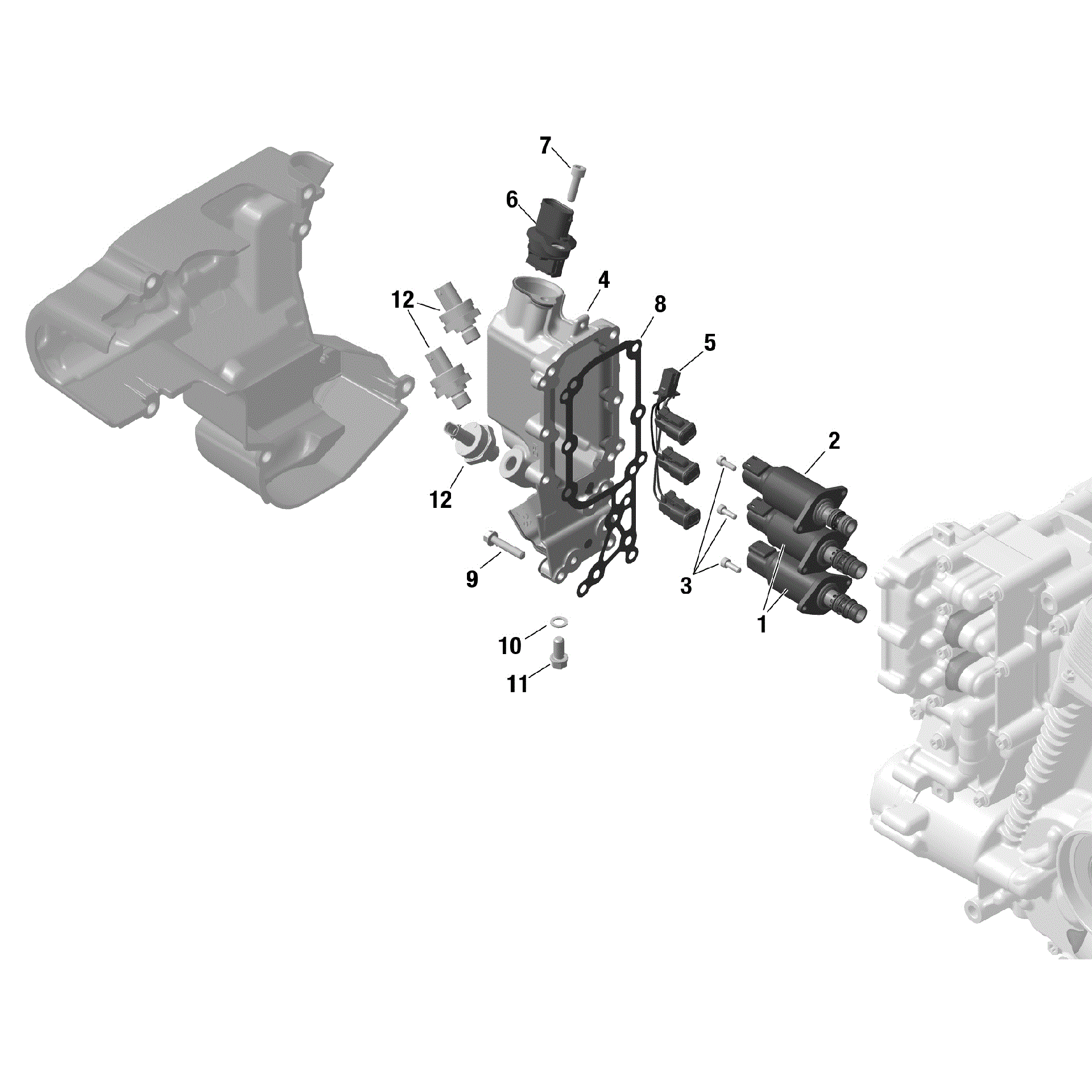 An Image of a Genuine Can-Am Parts Schematic Diagram showing the schematic - ROTAX - GEARBOX HOUSING