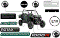 BODY - DECALS - 2026 CAN AM COMMANDER 1000R EFI DPS - COMPASS GREEN - 60" WIDTH - (2)