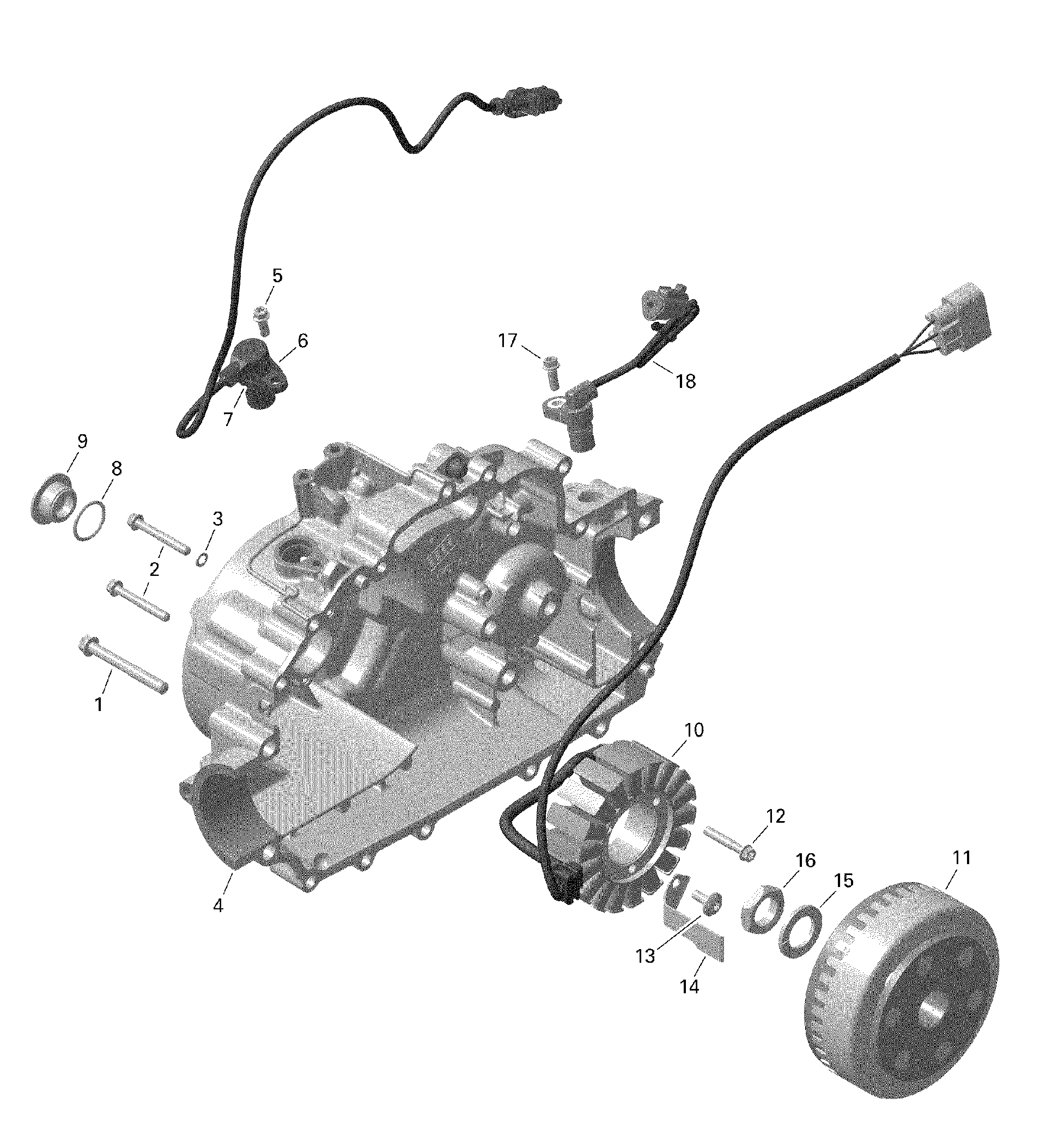 An Image of a Genuine Can-Am Parts Schematic Diagram showing the schematic - ELECTRIC - MAGNETO - 450 - 6X6