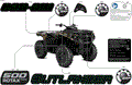 BODY - FEATURE DECALS - 2026 CAN AM OUTLANDER 500 4X4 DPS - DARK WILDLAND CAMO