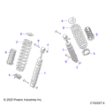 SUSPENSION: REAR SHOCKS and MOUNTING - 2023 POLARIS SPORTSMAN 570 6X6