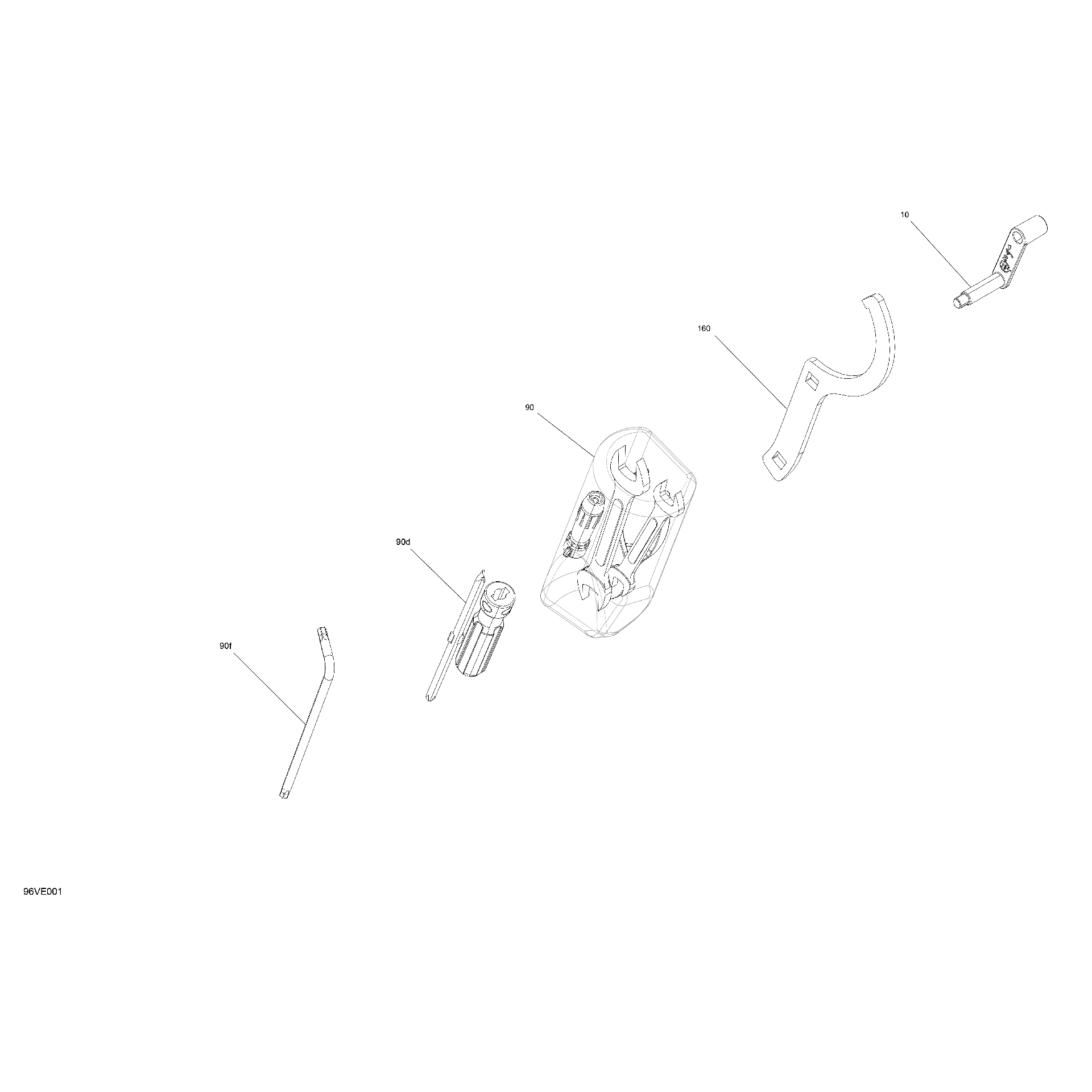 An Image of a Genuine Can-Am Parts Schematic Diagram showing the schematic - MISCELLANEOUS - TOOLS