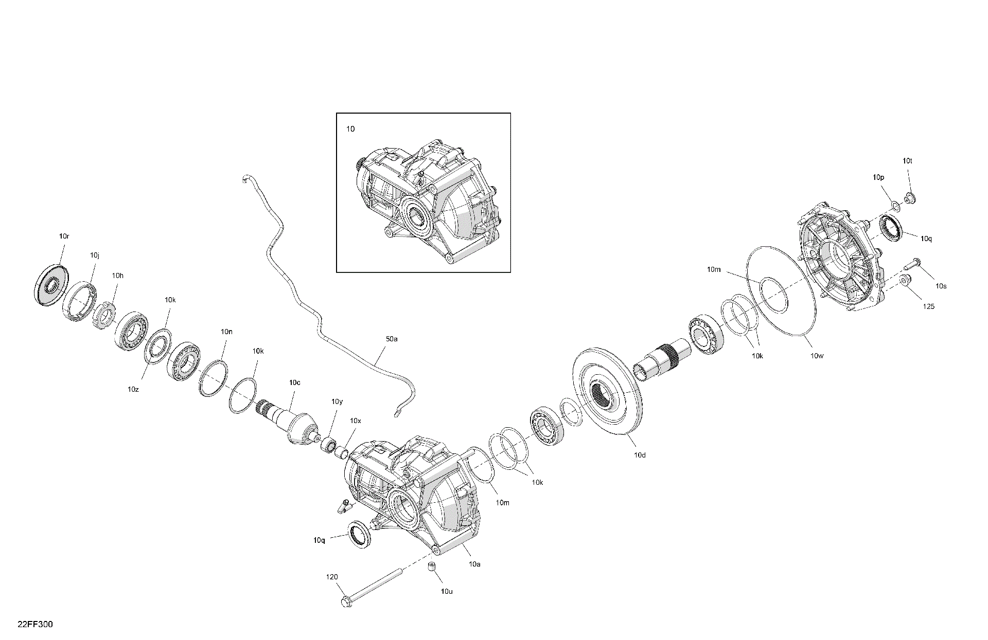 An Image of a Genuine Can-Am Parts Schematic Diagram showing the schematic - DRIVE - FINAL DRIVE UNIT