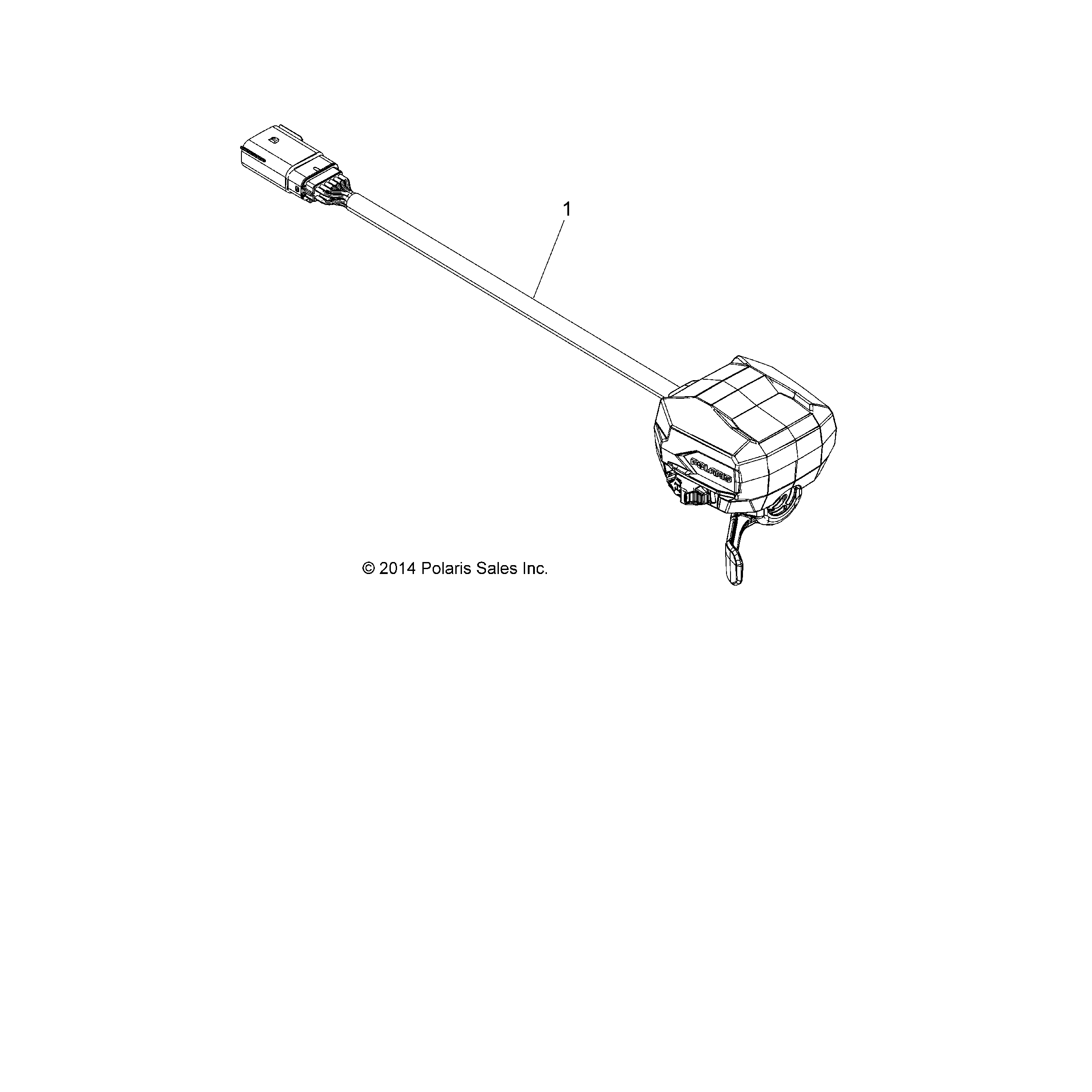 An Image of a Genuine Polaris Parts Schematic Diagram showing the schematic - CONTROLS: THROTTLE ASM. - 2017 POLARIS SPORTSMAN 570 EFI
