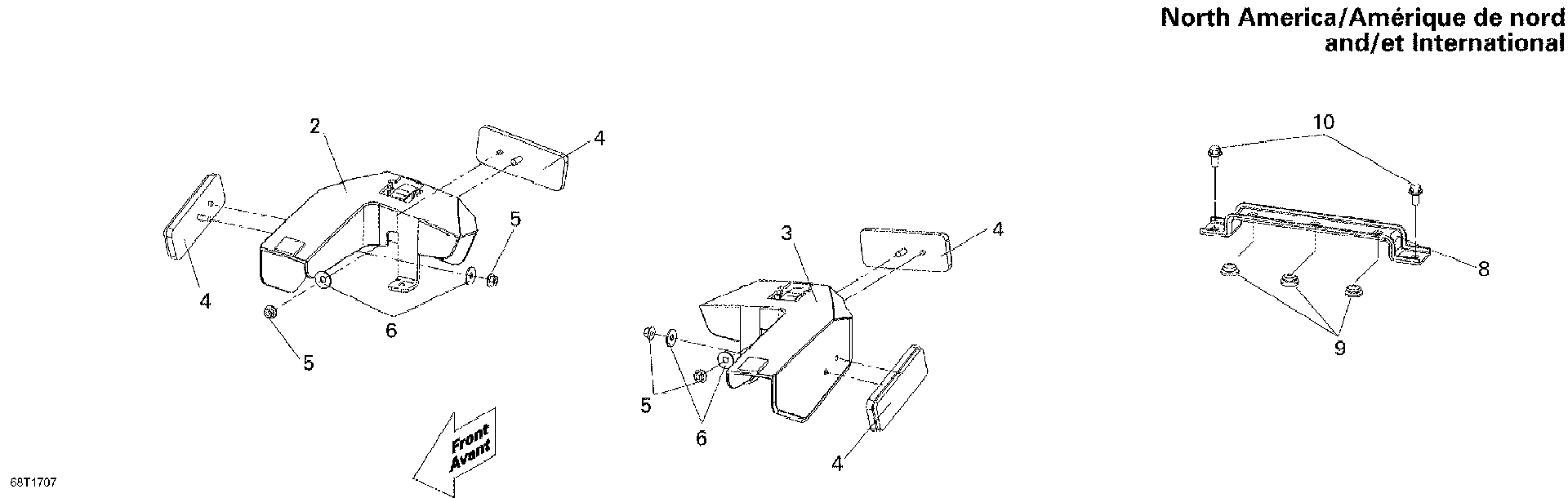 An Image of a Genuine Can-Am Parts Schematic Diagram showing the schematic - REAR REFLECTORS  