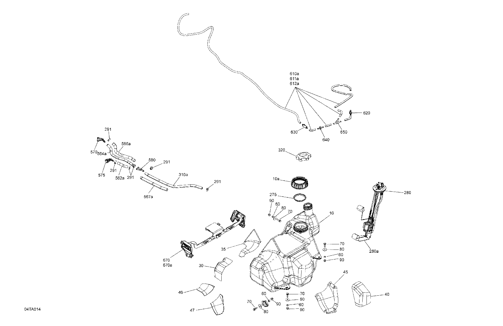 An Image of a Genuine Can-Am Parts Schematic Diagram showing the schematic - ENGINE - FUEL