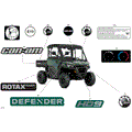 BODY - DECALS - 2026 CAN AM DEFENDER HD9 DPS CAB - COMPASS GREEN - 62" WIDTH - (2)