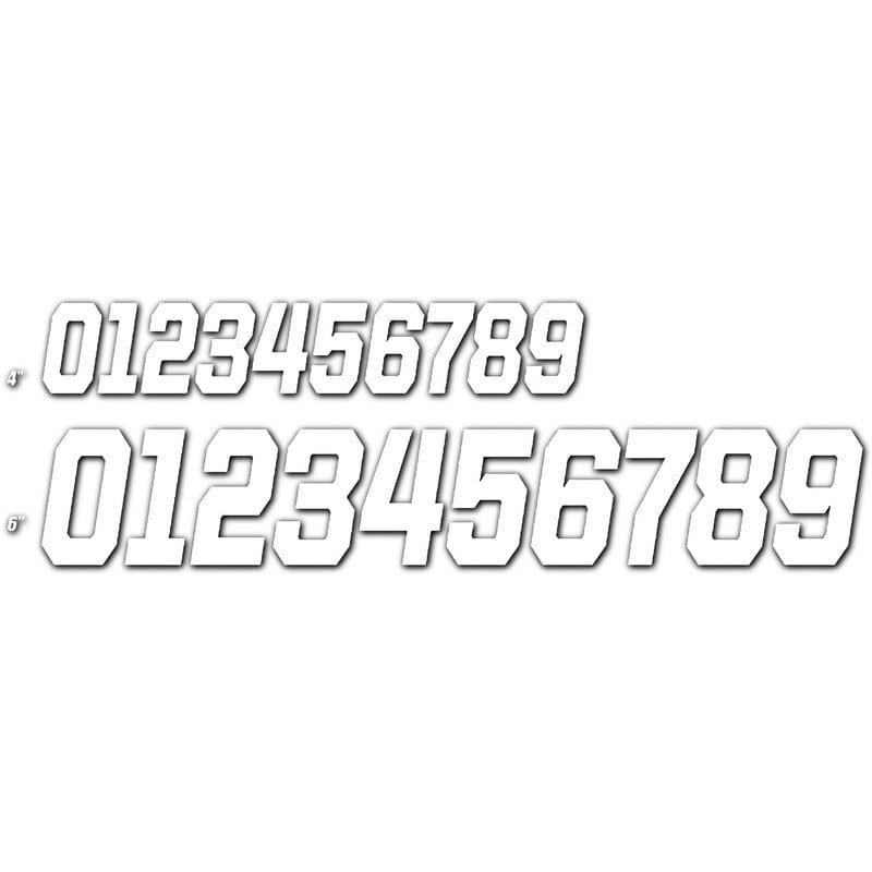 #3 White 6 Race Series 3/Pack By D'Cor 45-36-3 Number Set 862-363 Western Powersports