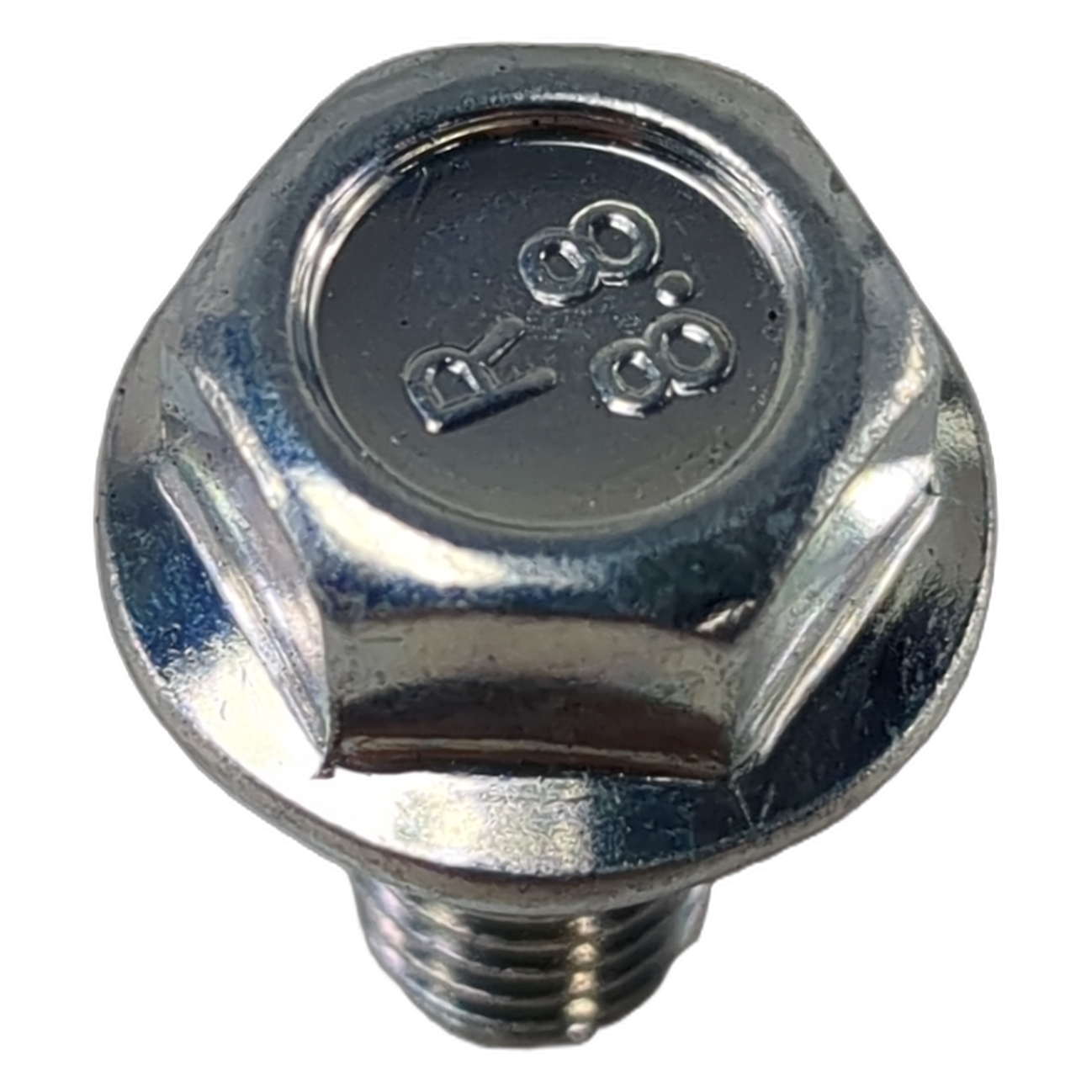 Silver hex flange bolt with M8x16 threading and "8.8" grade marking on the head.
