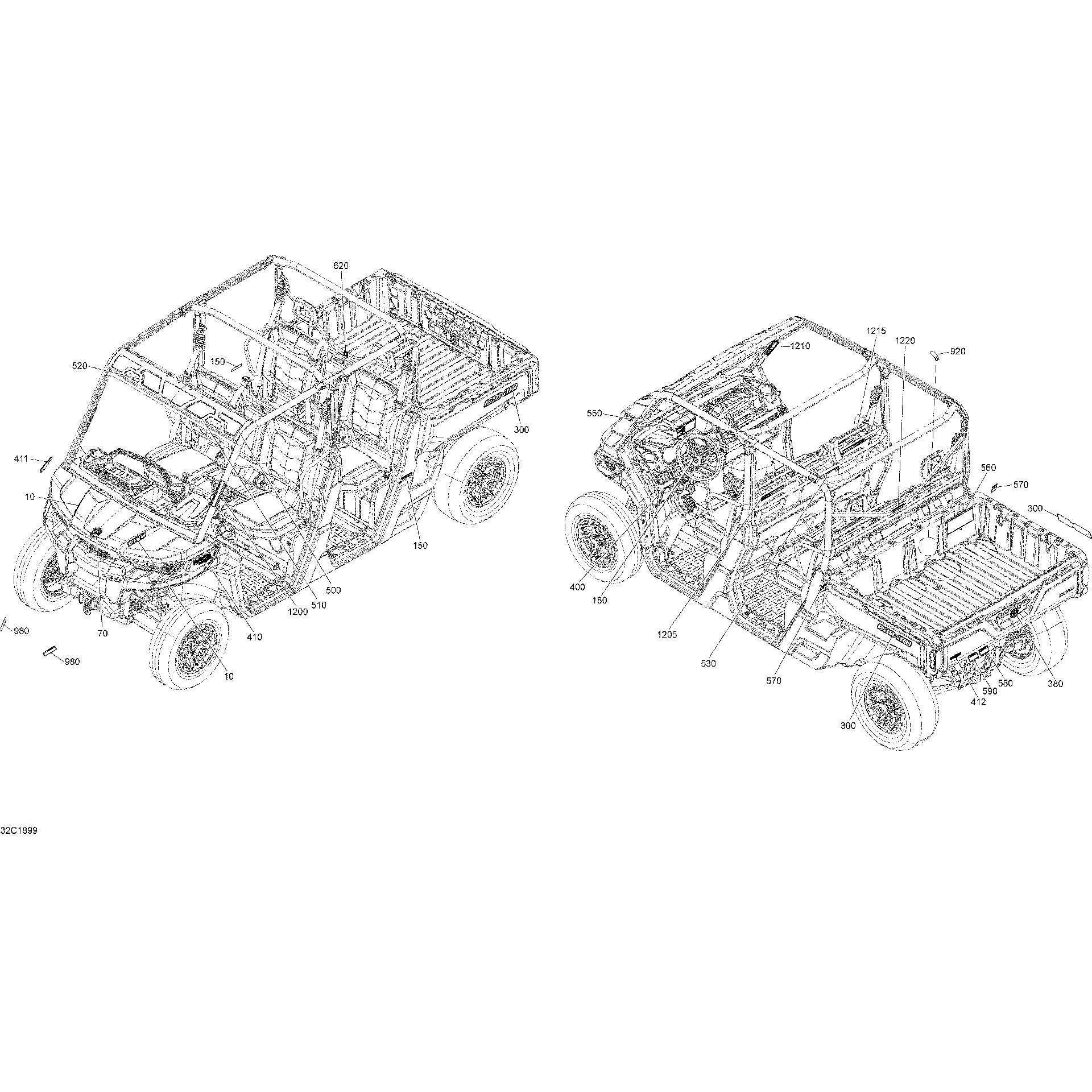 An Image of a Genuine Can-Am Parts Schematic Diagram showing the schematic - DECALS LONE STAR EDITION