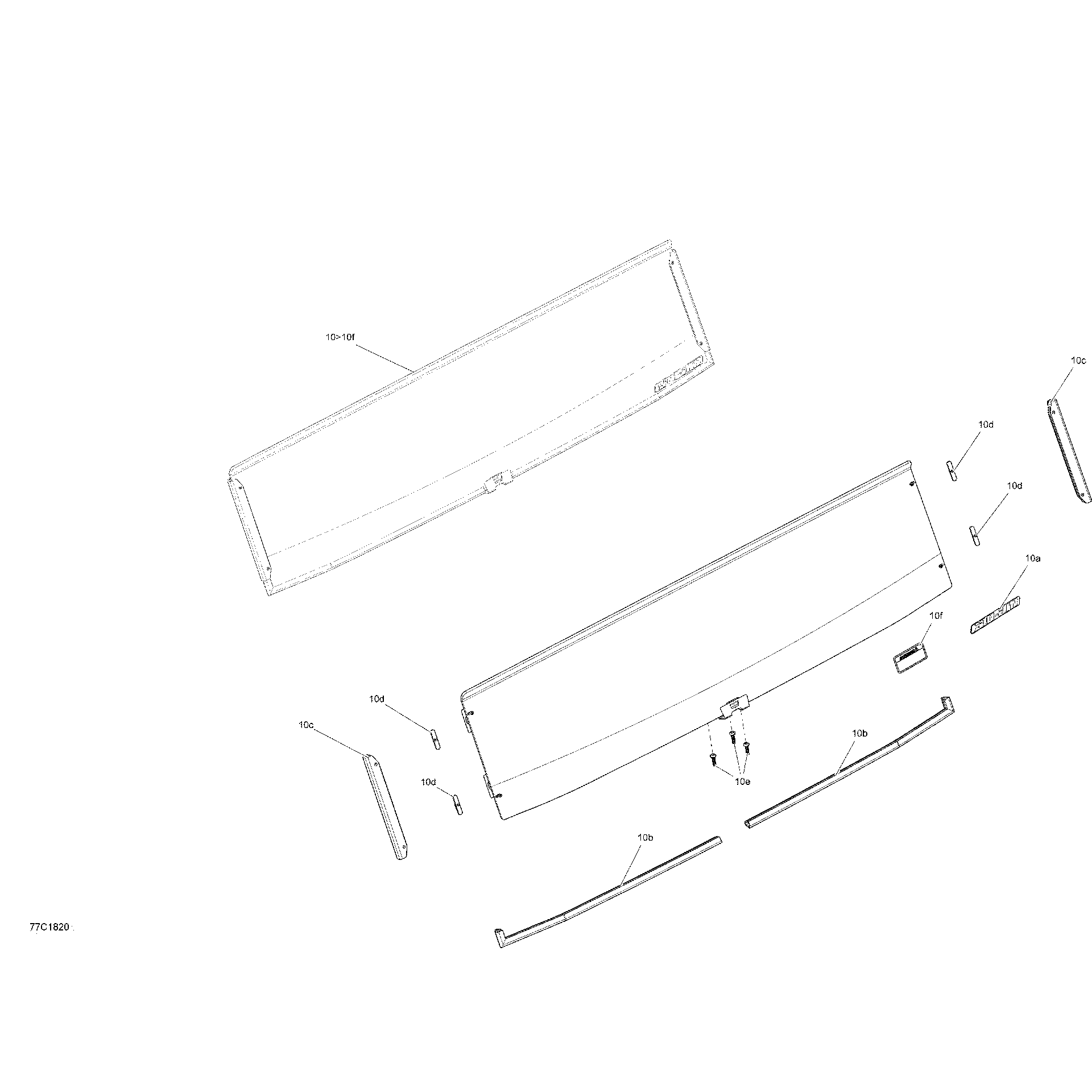 An Image of a Genuine Can-Am Parts Schematic Diagram showing the schematic - CAB INTERIOR DEFENDER - HUNTER PACKAGE