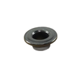 A small, metallic Retainer, Valve by Polaris with a circular opening is shown on a white background—commonly used as a component in Polaris engine parts.