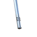 A close-up of an Exhaust Valve by Polaris, featuring three circular grooves near the tip, likely designed for Victory motorcycles, displayed against a white background.