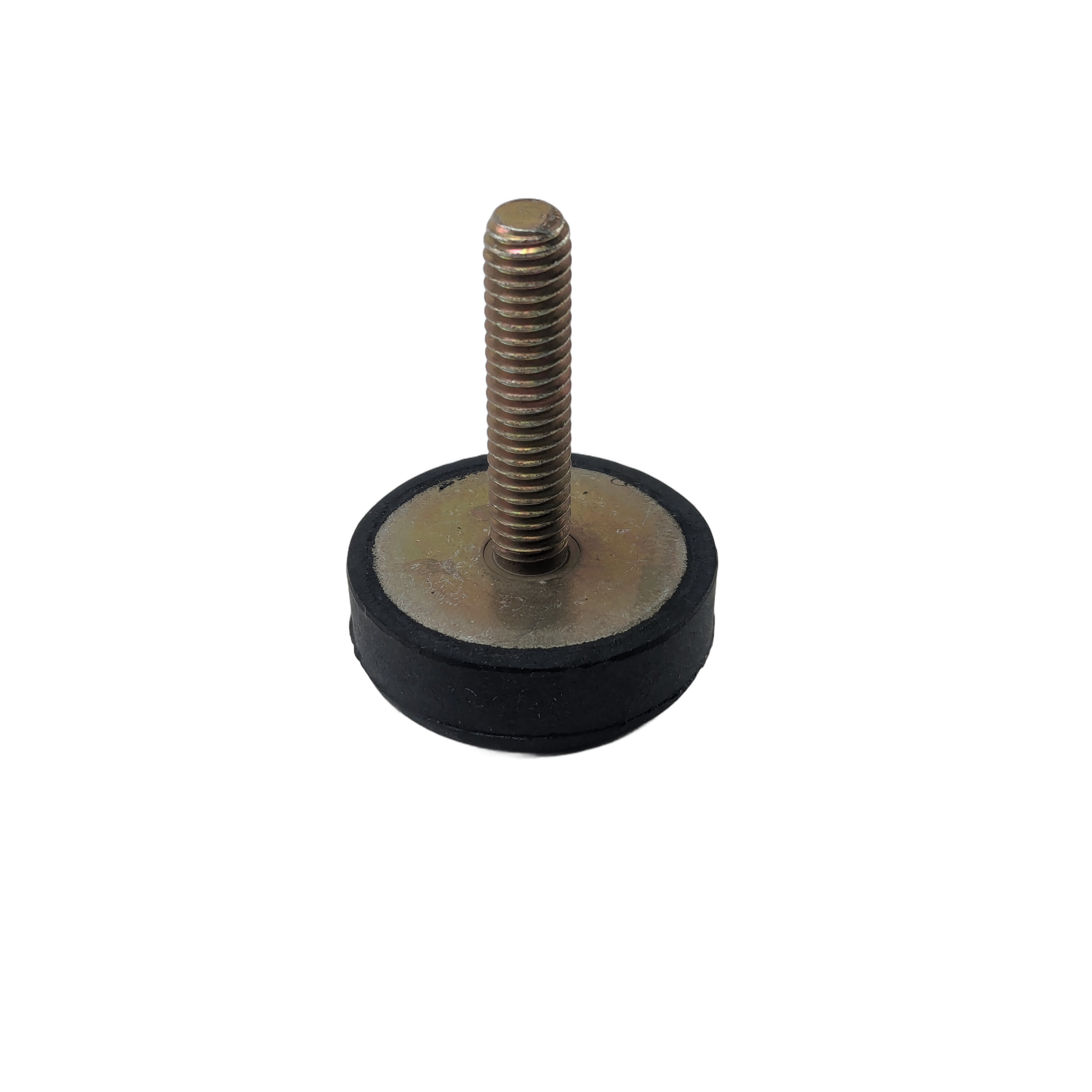 The Torque Stop Mount by Polaris features a metal threaded bolt and a round, flat black rubber base. Photographed against a white background, it offers genuine Polaris UTV part quality and reliable Off Road OEM performance.