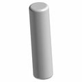 Solid cylindrical gray metal pin with rounded ends.