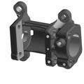 Black metal cam carrier with mounting holes and cylindrical openings for engine components.