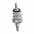 Metal crankshaft V270 with gear and machined journal surfaces for Polaris engines.