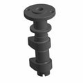 Black metal intake camshaft with cylindrical lobes and mounting flange for motorcycle engine.