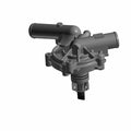 Black plastic water pump for Polaris Ranger with angled inlet and outlet tubes and mounting points.