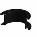 Black semi-circular main bearing lower thrust grade 2 with notched edges and smooth interior surface.