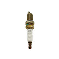 14mm spark plug with metal threaded body, white ceramic insulator, and copper electrode tip.