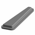 Gray rectangular metal sight glass cover with beveled edges and raised center panel.