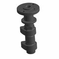 Black metal camshaft intake with lobed cylindrical shape and flange base for Polaris vehicles.