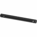 Matte black cylindrical rocker shaft with smooth surface and two holes for mounting.
