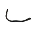 Black curved plastic oil fill tube with molded end connectors for Polaris UTV.
