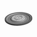 Round metal flexplate with multiple evenly spaced bolt holes and a layered circular design.