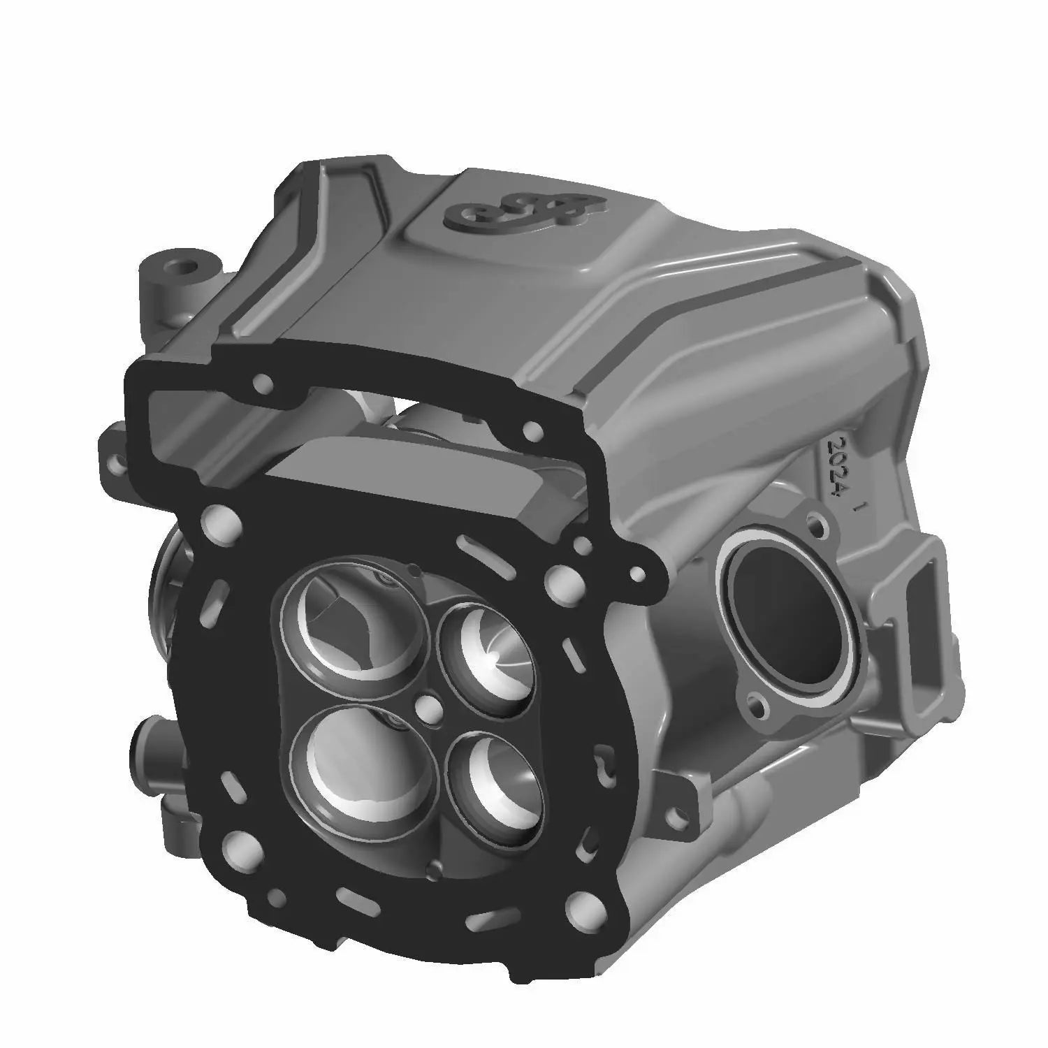 Head Cylinder, Front Machined Jet Black | [Incl. 1 2 12 14 17 19] by Indian