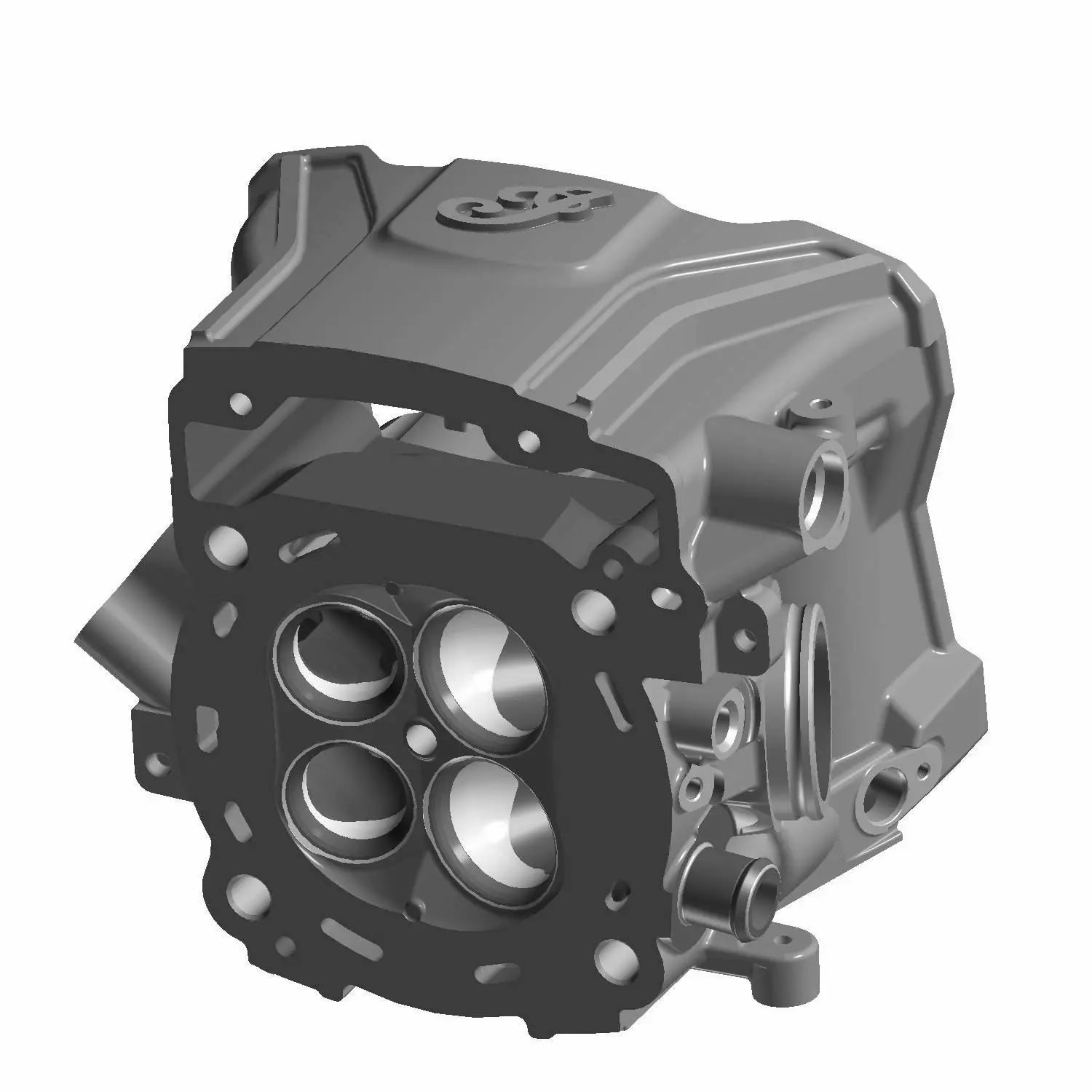 Head Cylinder, Rear Machined Jet Black | [Incl. 1 2 3 12 14 19] by Indian