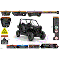 BODY - WARNING DECALS - 2026 CAN AM MAVERICK TRAIL 700 EFI DPS - TIMELESS BLACK METALLIC - 50" WIDTH