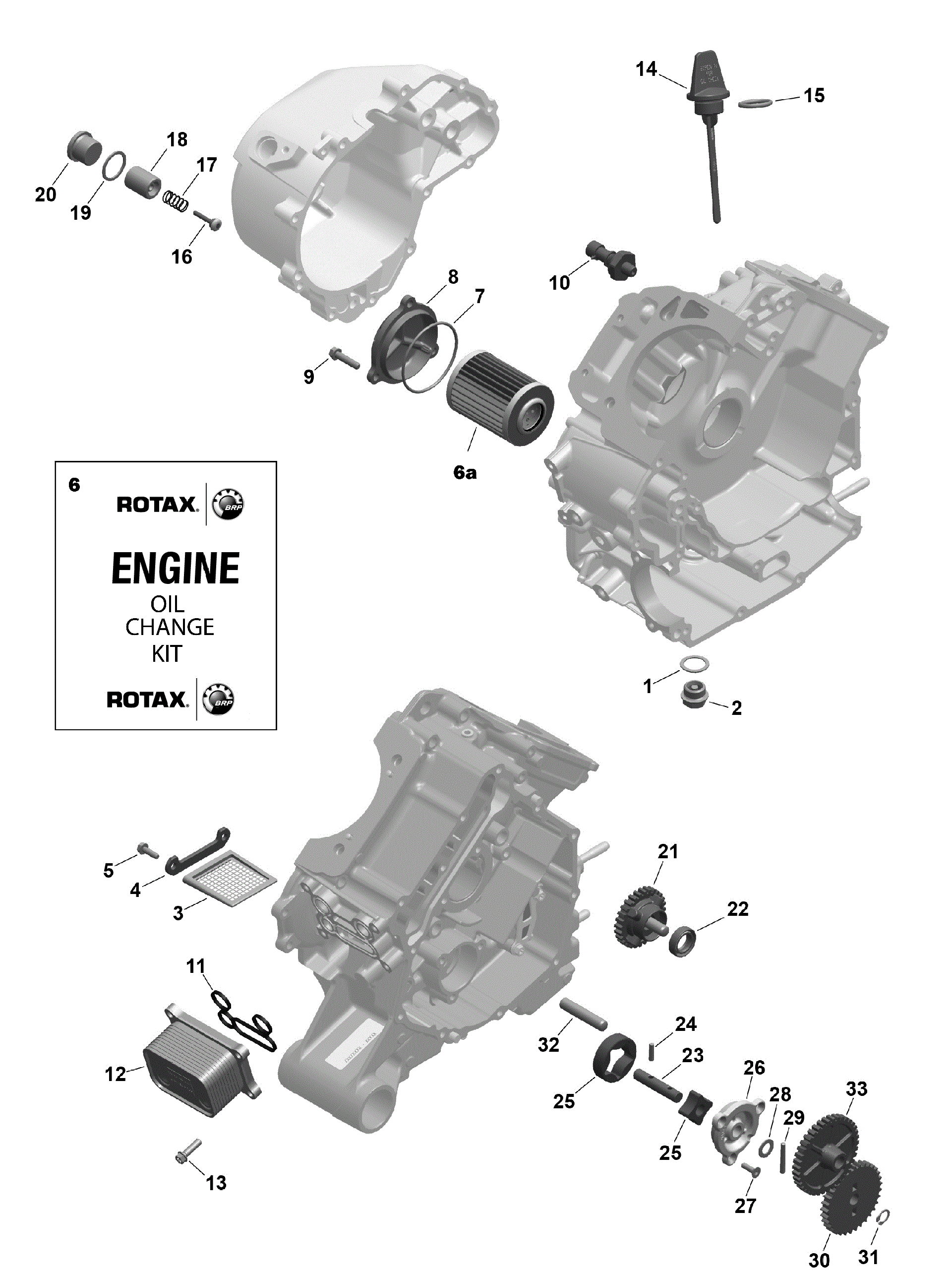 An Image of a Genuine Can-Am Parts Schematic Diagram showing the schematic - ROTAX - ENGINE LUBRICATION