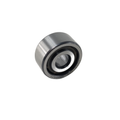 Compact cylindrical metal bearing with smooth outer surface and black inner ring seal.